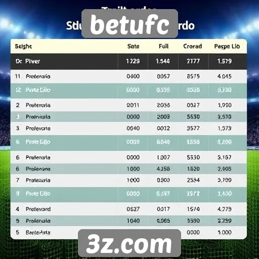Comparação de odds oferecidas pelo betufc